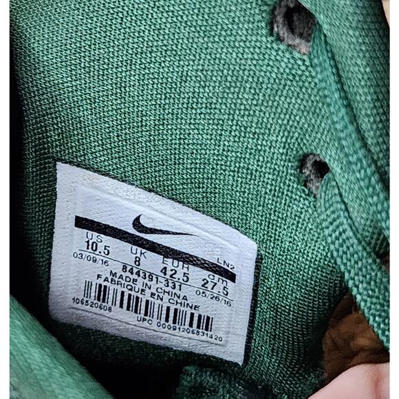 NIKE Zoom Hyperdunk Basketball Sneakers Shoes HI TOP TB Green White 2016 10.5 - Picture 9 of 11